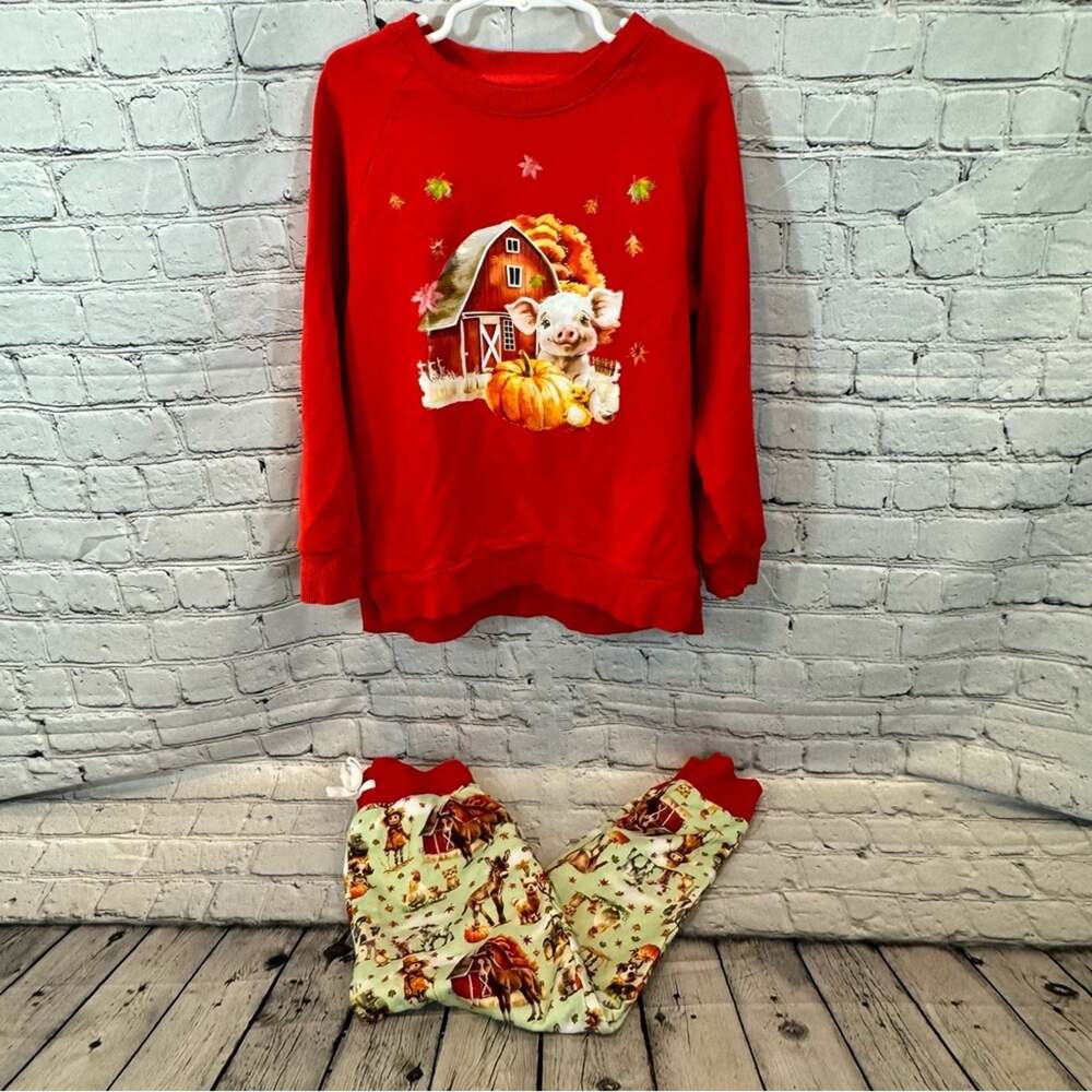 Glimmers Bamboo Farm Pattern Jogger Set